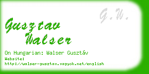 gusztav walser business card