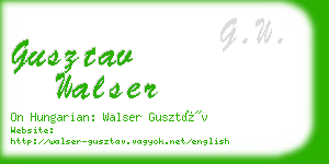 gusztav walser business card